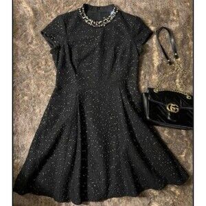 Vince Camuto dress size 14, Black with Stoned collar Party dress new year